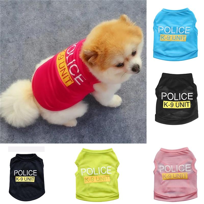 Stilvolles Haustier Hund Schwarz Polizei K-9 Einheit Weste T-Shirt Für Modische Welpen Und Katzen