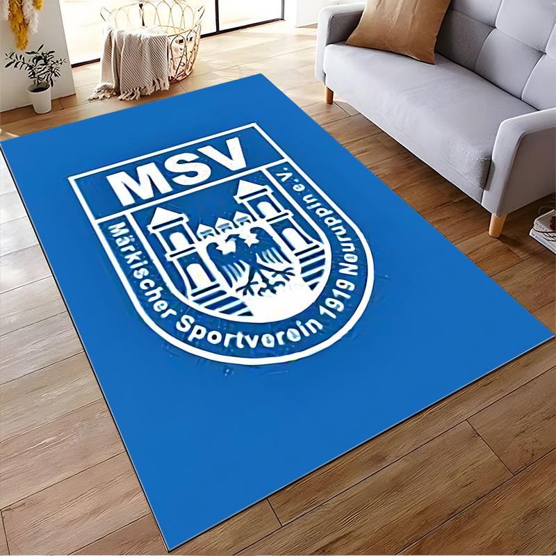 Blue MSV Logo Carpet Design suitable as a non-slip mat for the living room or bedroom sofa