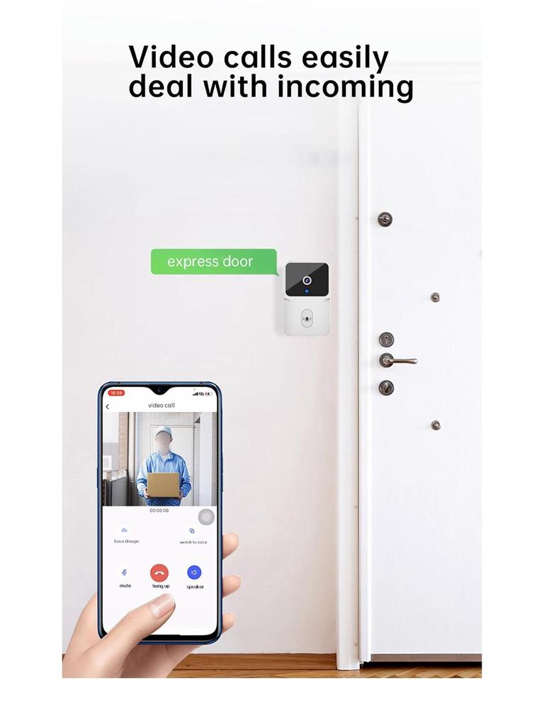 Home WiFi Mobile Intercom Video Doorbell Camera M8