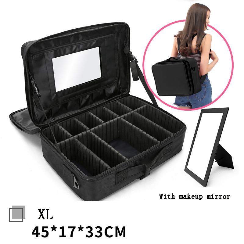 Портативный большой органайзер для макияжа Многоцелевой профессиональный кейс-сумка для макияжа Дешевый Новый Корейский 3-уровневый ящик для хранения