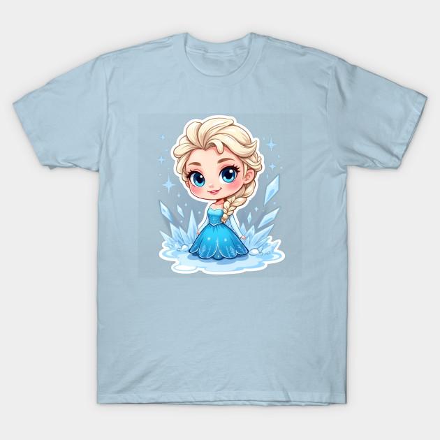 

Men Black Print T-shirt Kawaii Elsa No-Cut Transfer Paper Print Cotton Tshirt 4XL светло-синий