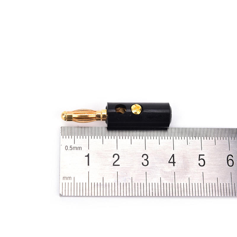 10pcs/lot Audio Speaker Screw Banana Gold Plate Plugs Connectors 4mm