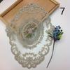 Classic Style Lace Placemat Embroidered Table Surface Cloth Dining Room Decorative Table Furniture Mats Party Wedding Antique Coffee Coasters