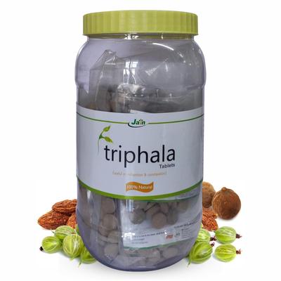 Jain Triphala Tabletten 1000 Stück | Ayurvedische Verdauungsunterstützung, Entgiftungs- & Wellness-Nahrungsergänzung