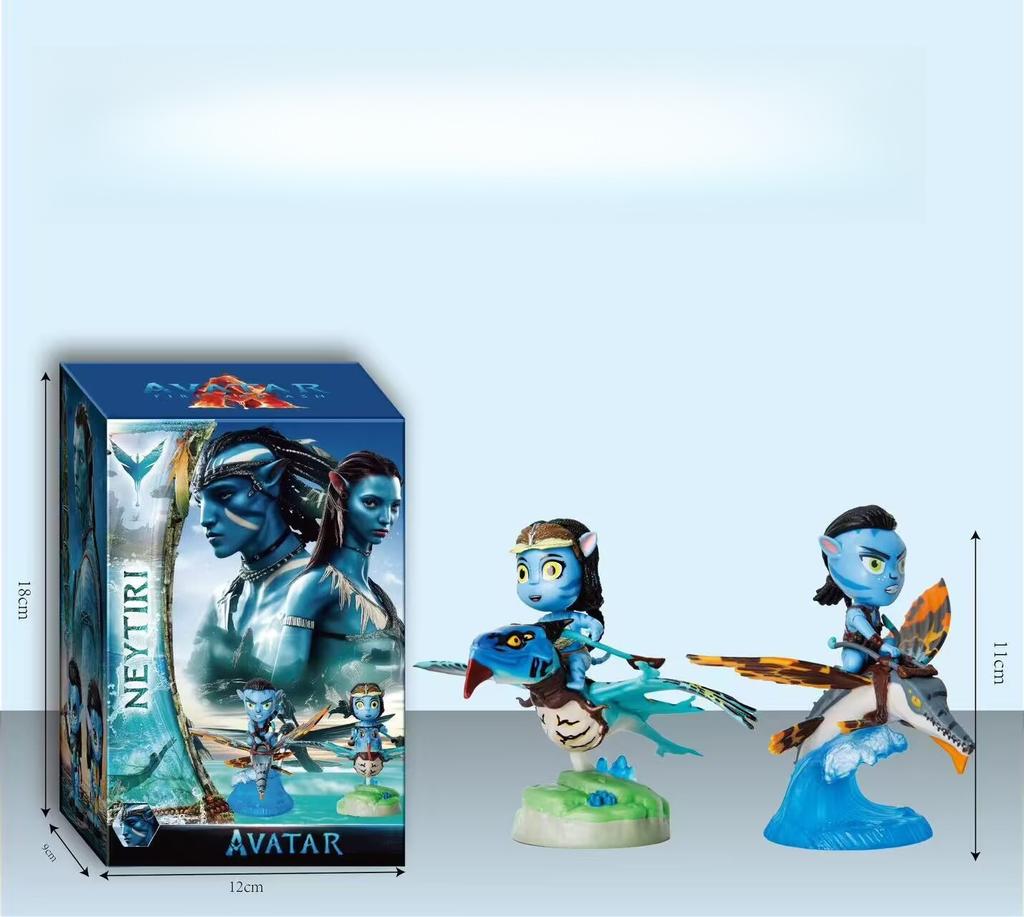 New Q-Version Avatar Water Road Figurine Trendy Cartoon Doll Car Figurine Pvc Model Toy Blind Box Figurine