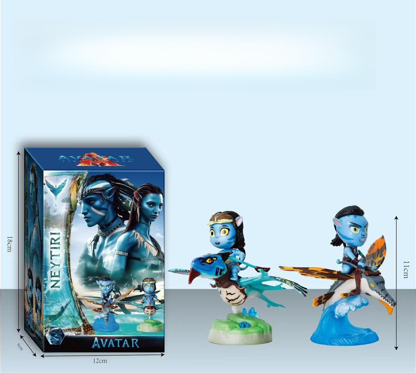 

New Q-Version Avatar Water Road Figurine Trendy Cartoon Doll Car Figurine Pvc Model Toy Blind Box Figurine