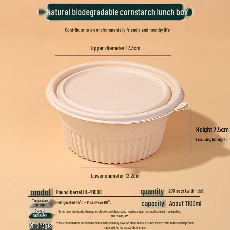 Eco-Friendly Corn Starch Disposable Lunch Box