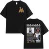 Rapper MALUMA Tour 2026 Grafik T-Shirt Unisex Damen Retro Mode Kurzarm T-Shirt Unisex Hip Hop Oversized T-Shirts Streetwear