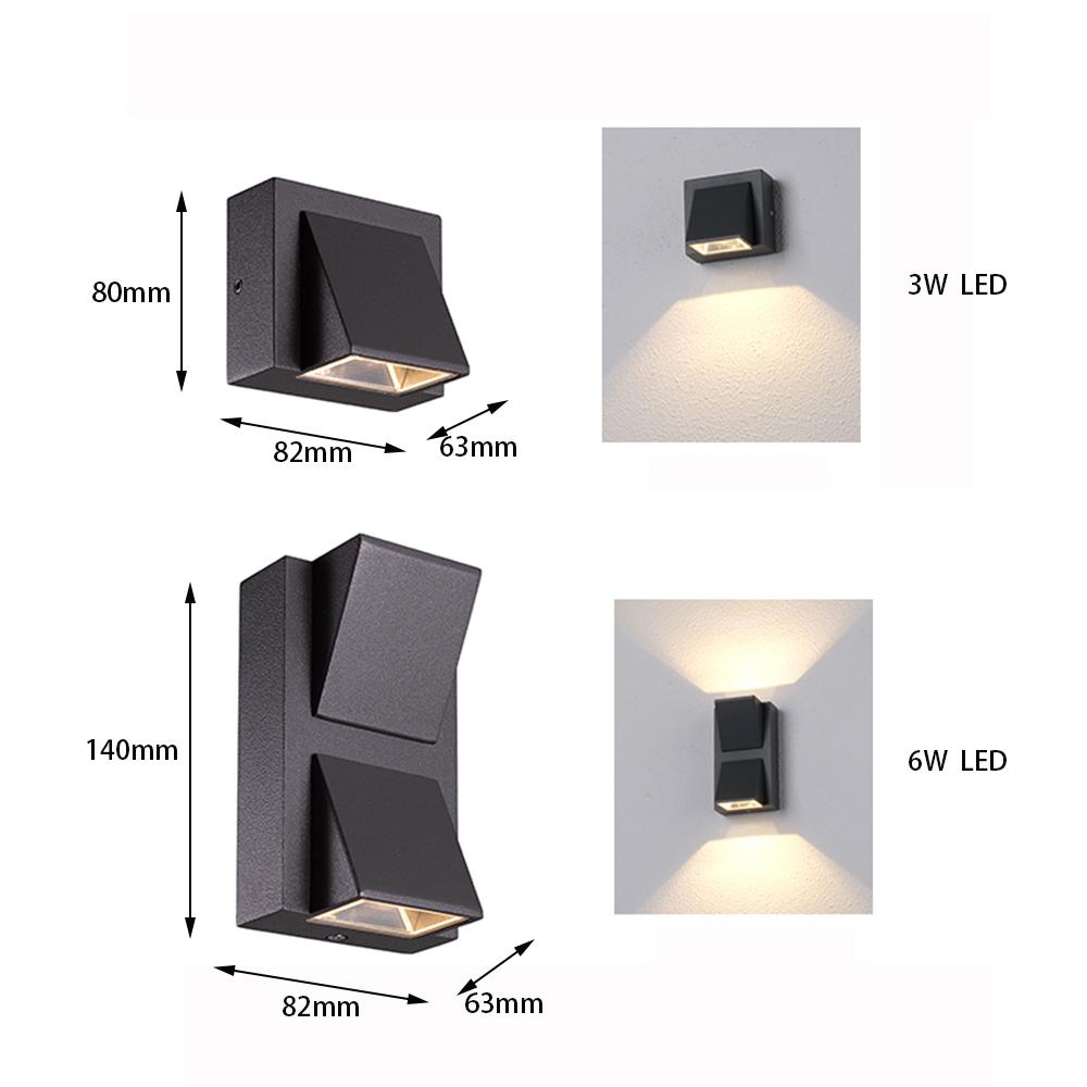 Modern LED Outdoor Waterproof Wall Lamp 3W 6W COB Indoor Home Lighting Porch Garden Lamp Aluminum Sconce AC85-265V Wall Light