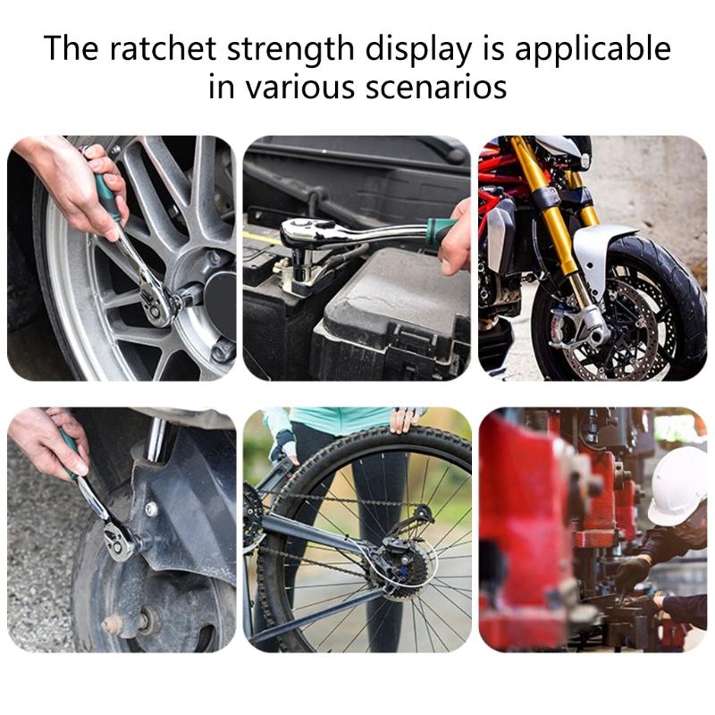 1/4Inch Adjustable Wrench and Sockets Set Convenient Portable Tool Kit for Home Car Repair and Mechanical Maintenance