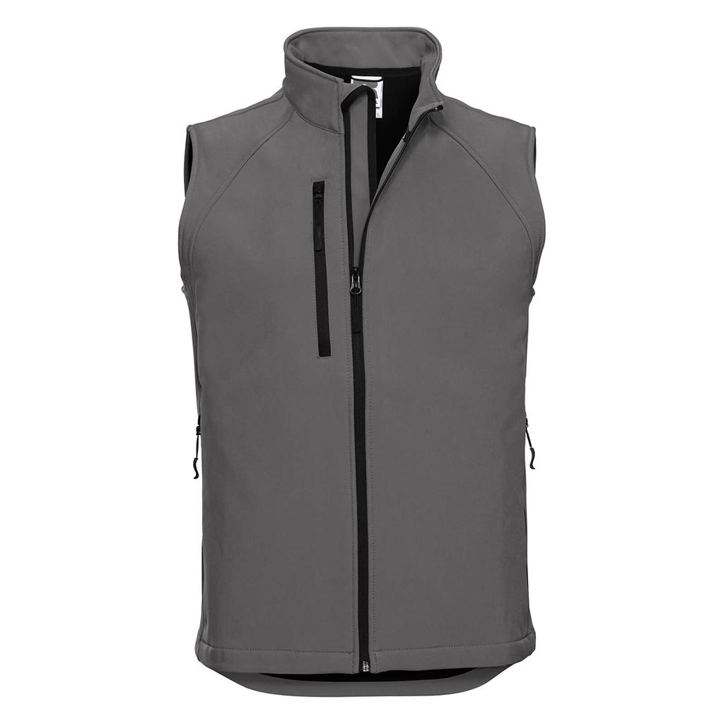 Russell Mens 3 Layer Soft Shell Vest Jacket
