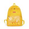 Durable Canvas Womens Backpack With Fun Duck Toy And Transparent School Bag Design
