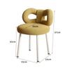 Light Luxury Influencer Makeup Stool & Dressing Chair - Cream Style