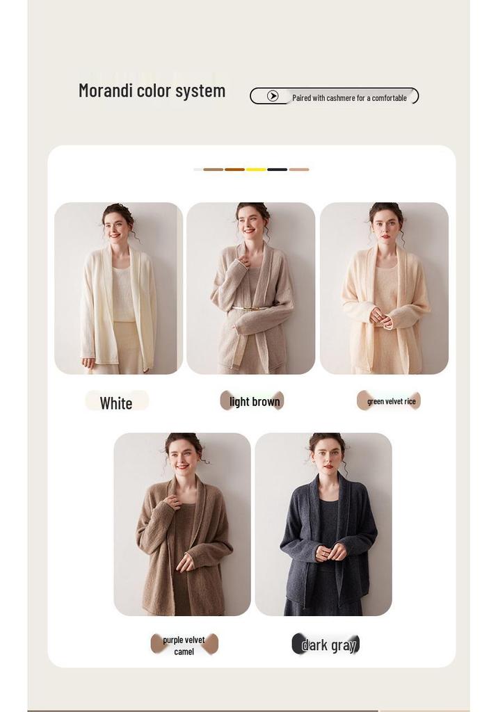 Women's Autumn/Winter Cashmere V-Neck Cardigan: Soft, Cozy, and Stylish Outerwear