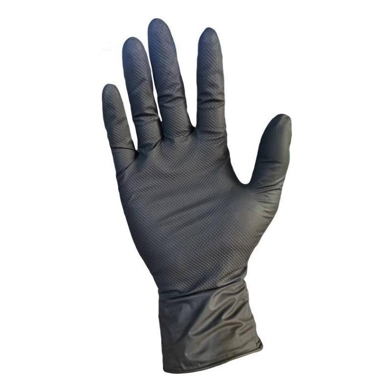 Heavy Duty Orange Nitrile Gloves 8Mil Industrial Disposable Gloves with Diamond Textured Grip for Mechanic Safety & Work Gloves