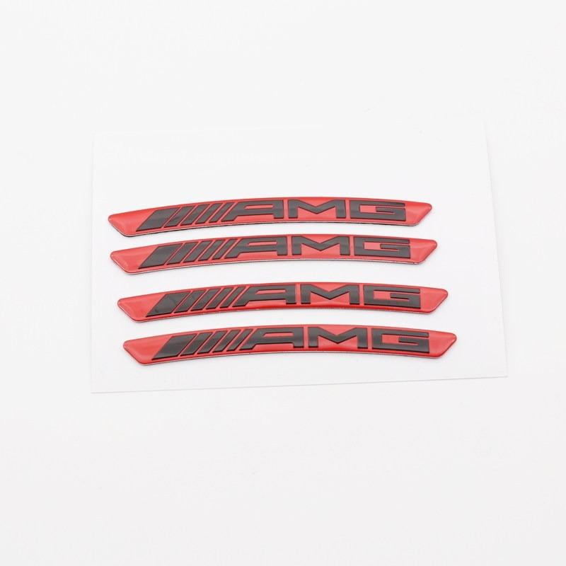 4pcs Car Wheel Hub Edge Sticker Auto Emblem Decoration For Mercedes Benz AMG W204 W205 W203 W211 W212 W213 W201 W210 W124 W221 FZ9