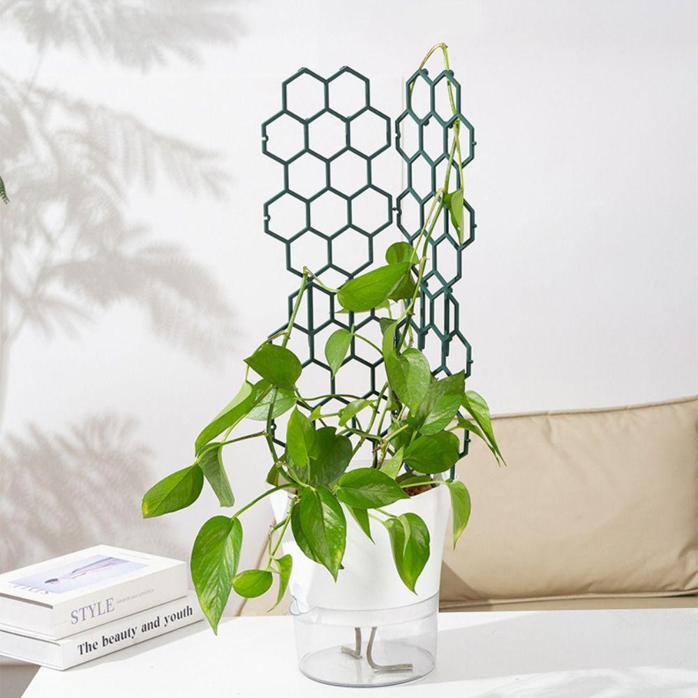 Honeycomb Design Plant Support Rustproof Plastic Stackable Garden Climbing Frame Easy To Use Durable Honeycomb Plant Trellis