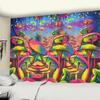Psychedelic Mushroom Tapestry Nature Wildflower Plant Landscape Wall Hanging Fantasy Tapestry Poster for Dorm Living Room Decor