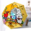 1pc Outdoor Umbrella with BT21 Characters - Automatic Opening/Closing, Portable 3-Fold Design, 8-Bone Iron Frame - Perfect Gift for Fans, Travele