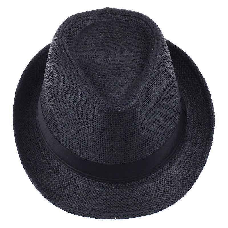 LNPBD Hot Unisex Women Men Fashion Summer Casual Trendy Beach Sun Straw Panama Jazz Hat Cowboy Fedora Hat Gangster Cap
