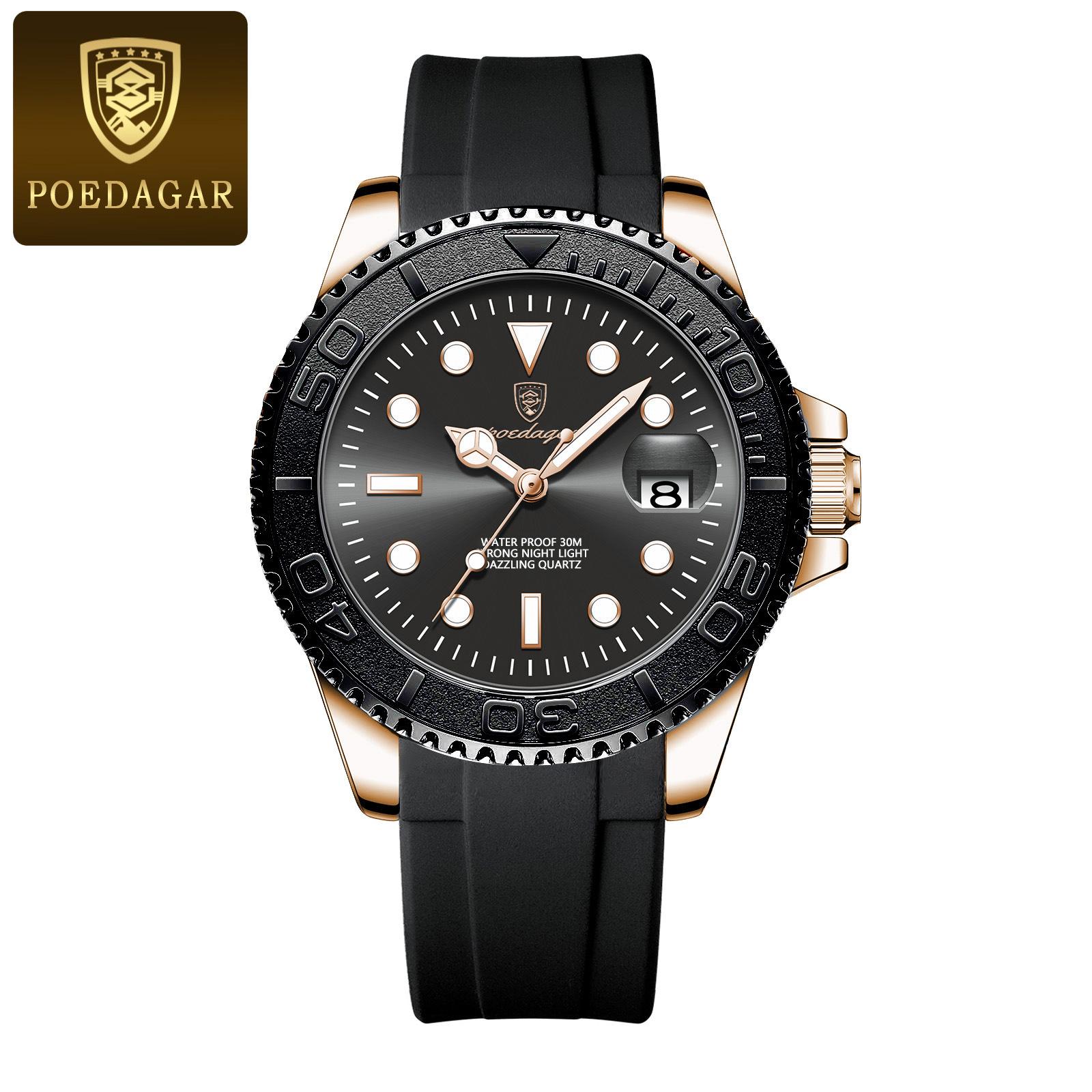 Лучшие роскошные мужские часы деловые кварцевые мужские часы спортивные водонепроницаемые светящиеся мужские часы из нержавеющей стали с датой мужские часы