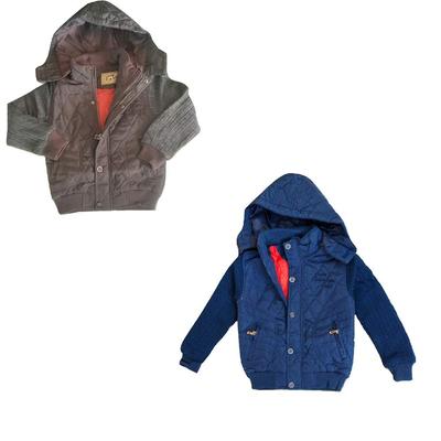 Jaqueta Jaqueta infantil leve e quente com capuz para menino, ideal para a primavera