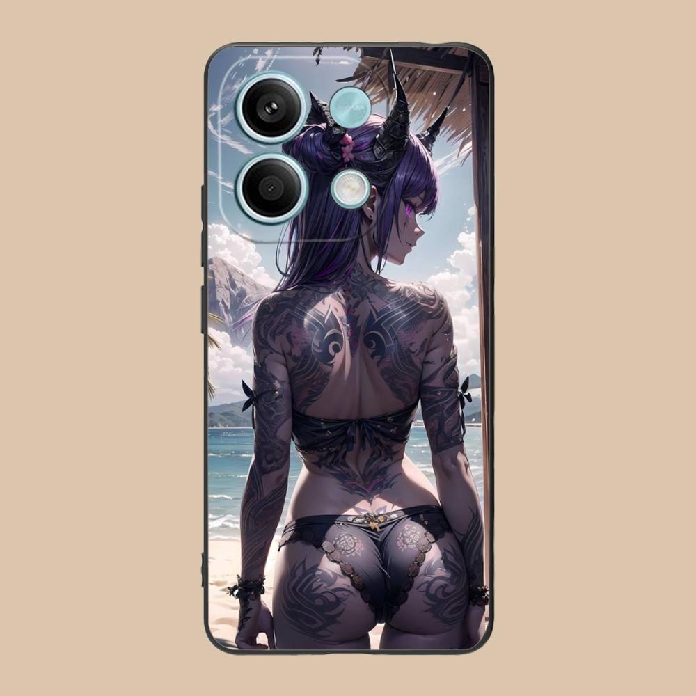 Fashion Tattoo Girl Mobile Phone Case for POCO M7 M6 M5 M4 M3 X7 X6 X5 X4 X3 Pro GT 5G Colorful Printing Cover Pretty Cover