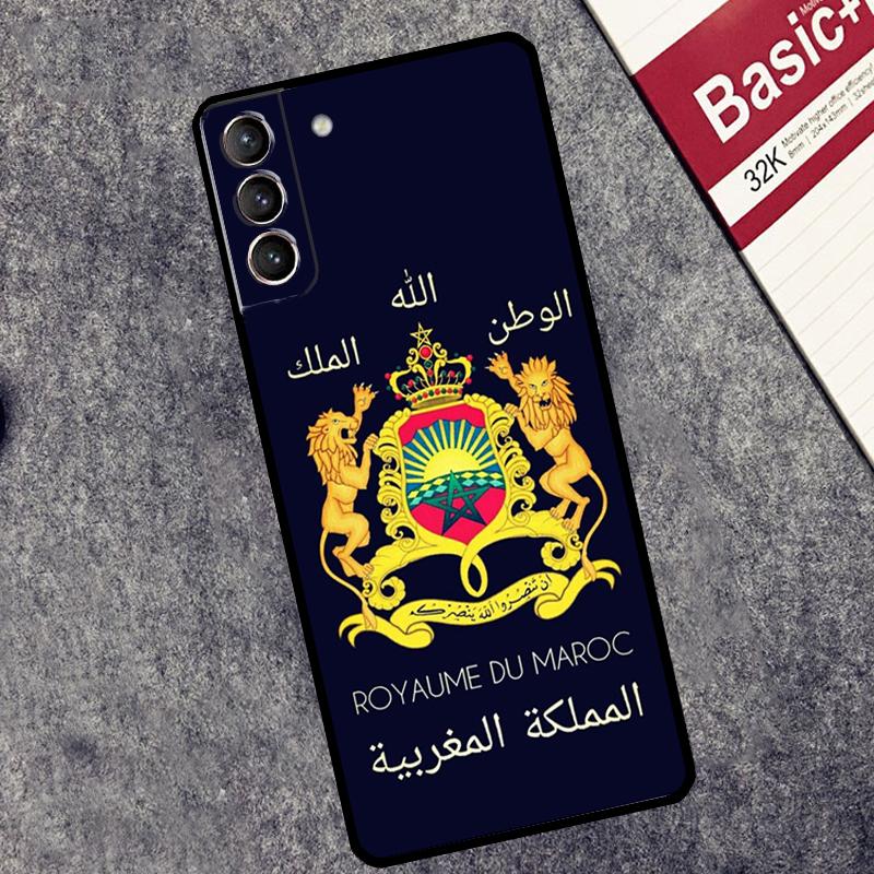 Morocco Flag Coat Of Arms Case For Samsung Galaxy S25 S26 Ultra S20 S21 S22 S23 S10 Plus S25 FE S24 Ultra Cover Coque