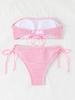 2026 Europees Amerikaans Grensoverschrijdend Dames Hanger Bandeau Strik Bikini Zwempak