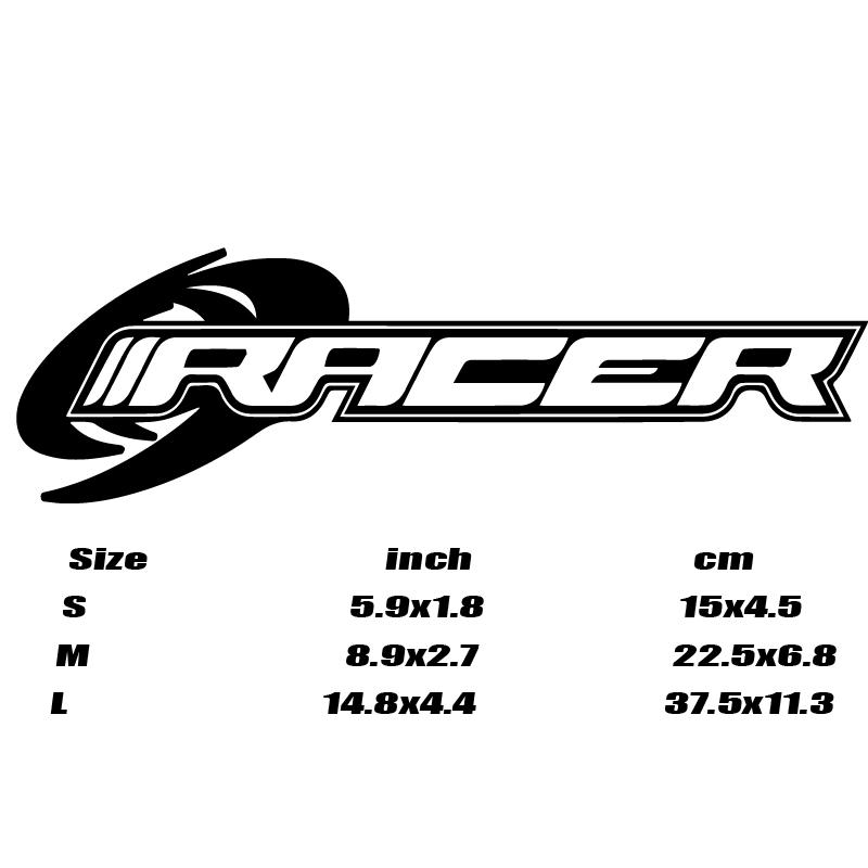 Racer   Stickersmode Stickers Van Hoge Kwaliteit Voor Auto's Vrachtwagens Motoren! M zwart