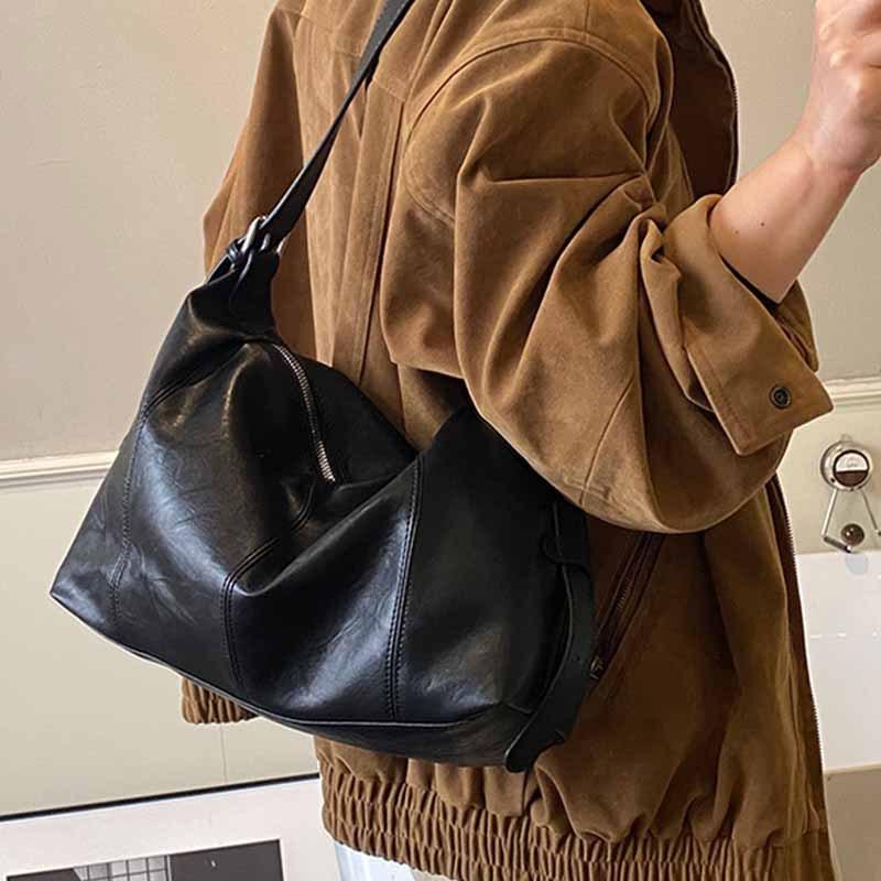 Retro casual big bag women's 2025 new Korean version large-capacity fashion tote bag foreign style shoulder messenger bag tide