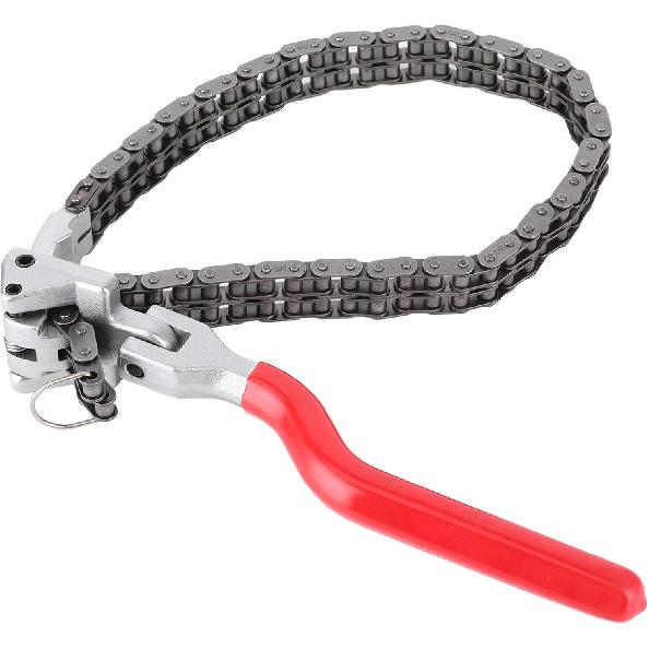 Oil Filter Wrench,Acouto Chain Wrench Spanner 13.8in Long Handle Adjustable Oil Filter Spanner,Auto Car Repairing Tool Removal Hand Tool Self