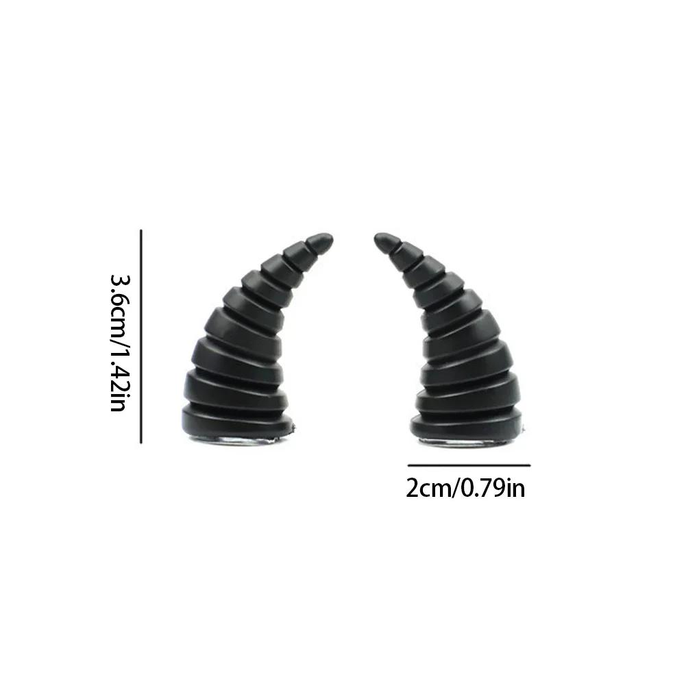 2Pcs Helmet Flair Large Long Black Devil Horns for Motorcycle Helmet Universal Motobike Styling Decoration Helmets Accessories