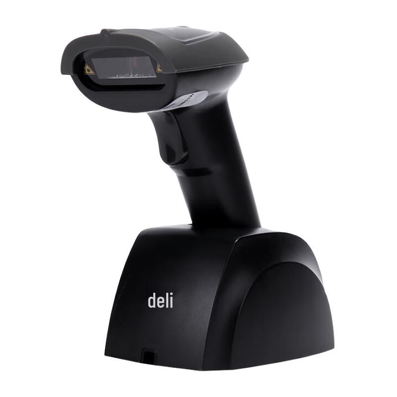 Deli Wireless 1D Laser Barcode Scanner with Charging Cradle
