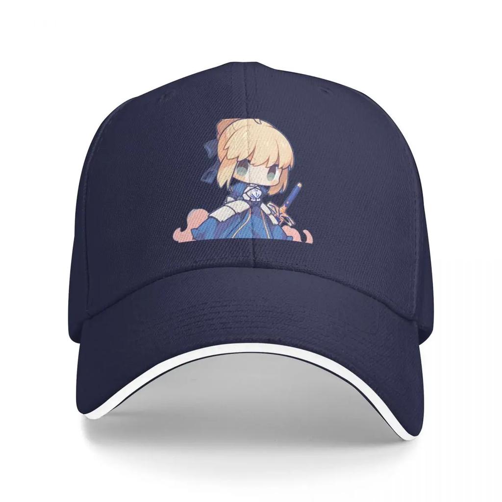 Saber FT Cute Anime Girl Chibi Style Baseball Cap Dad Hat Snap Back Hat Golf Cap Luxury Cap Golf Unisex Womens