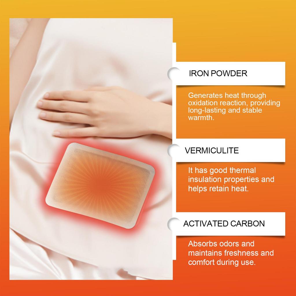 Jaysuing Portable Heat Pads Self-heating for rapid warmth and cold protection Long-lasting warmth Suitable for full-body use 10 pieces