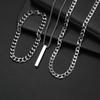 Unisex European American Hip Hop Titanium Steel Necklace Set (3 Pieces) - Popular Cross-Border Trend