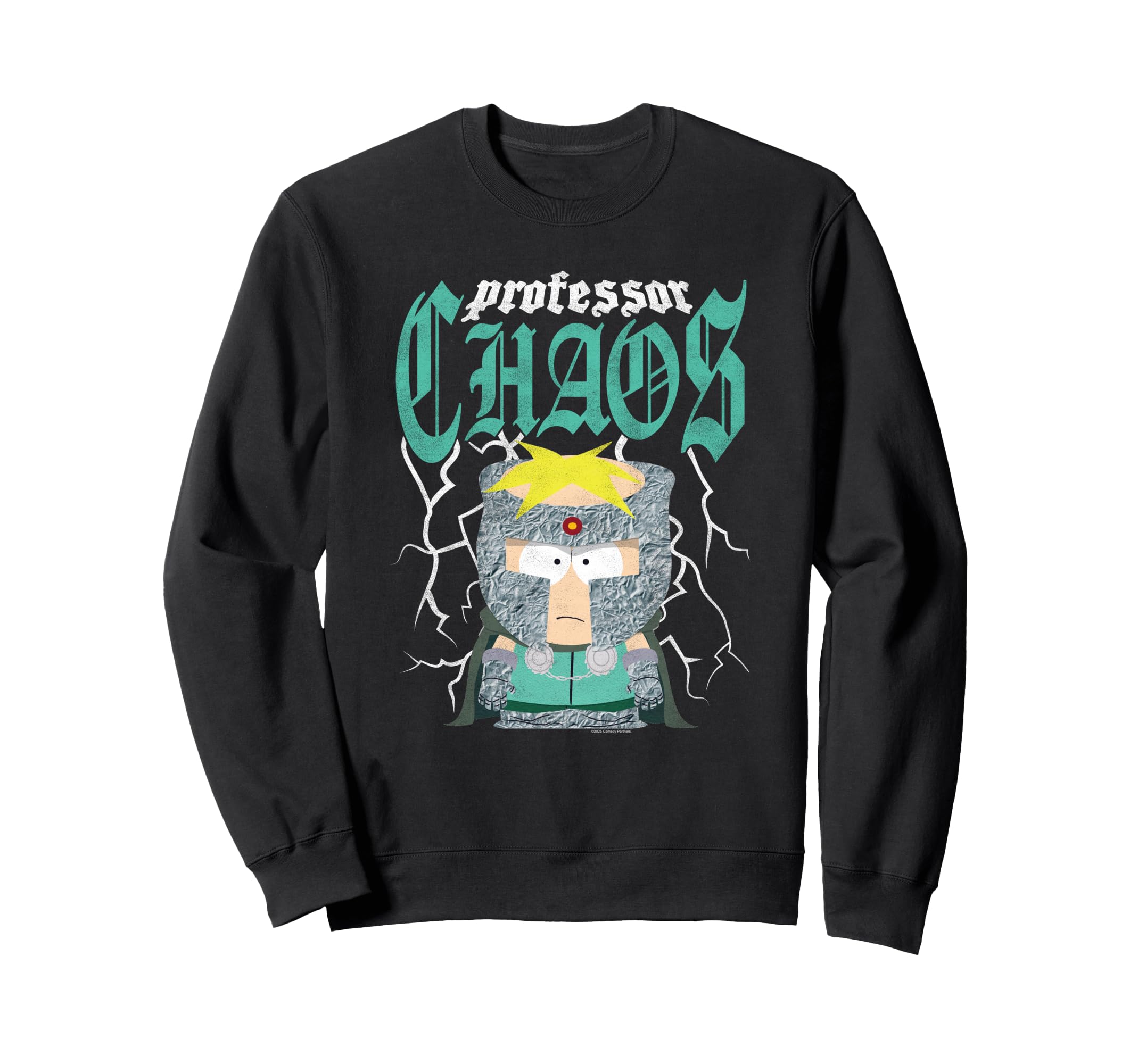 

South Park Professor Chaos Heavy Metal Lightning Cartoon Sweatshirt