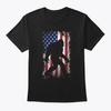 Usa American Flag Bigfoot Sasquatch Tee T-Shirt Made In the USA Size S To 5XL