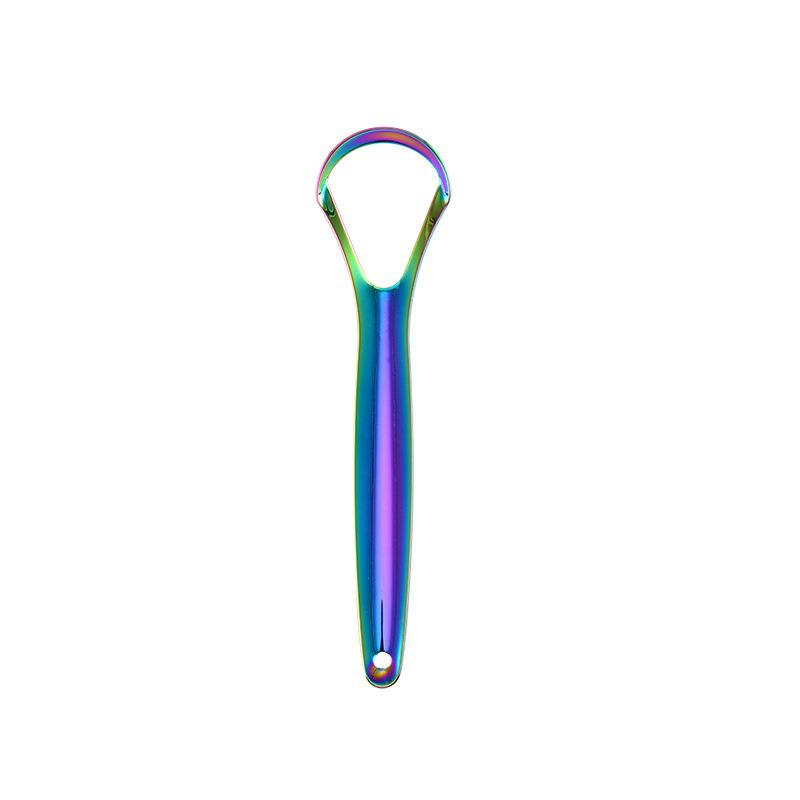 Stainless Steel Titanium Tongue Scraper - Oral Hygiene Tool for Tongue Cleaning