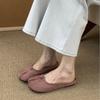 Fashion Retro Split-toe Shoes for Women, Suede Pig's Hoof Shoes, Soft-soled Closed-toe Half-slippers