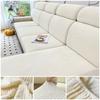 Jacquard Sofa Cover Adjustable Removable Sofa Seat Cushion Cover Polar Fleece Stretch Washable L Shape Corner Sofa Slipcovers