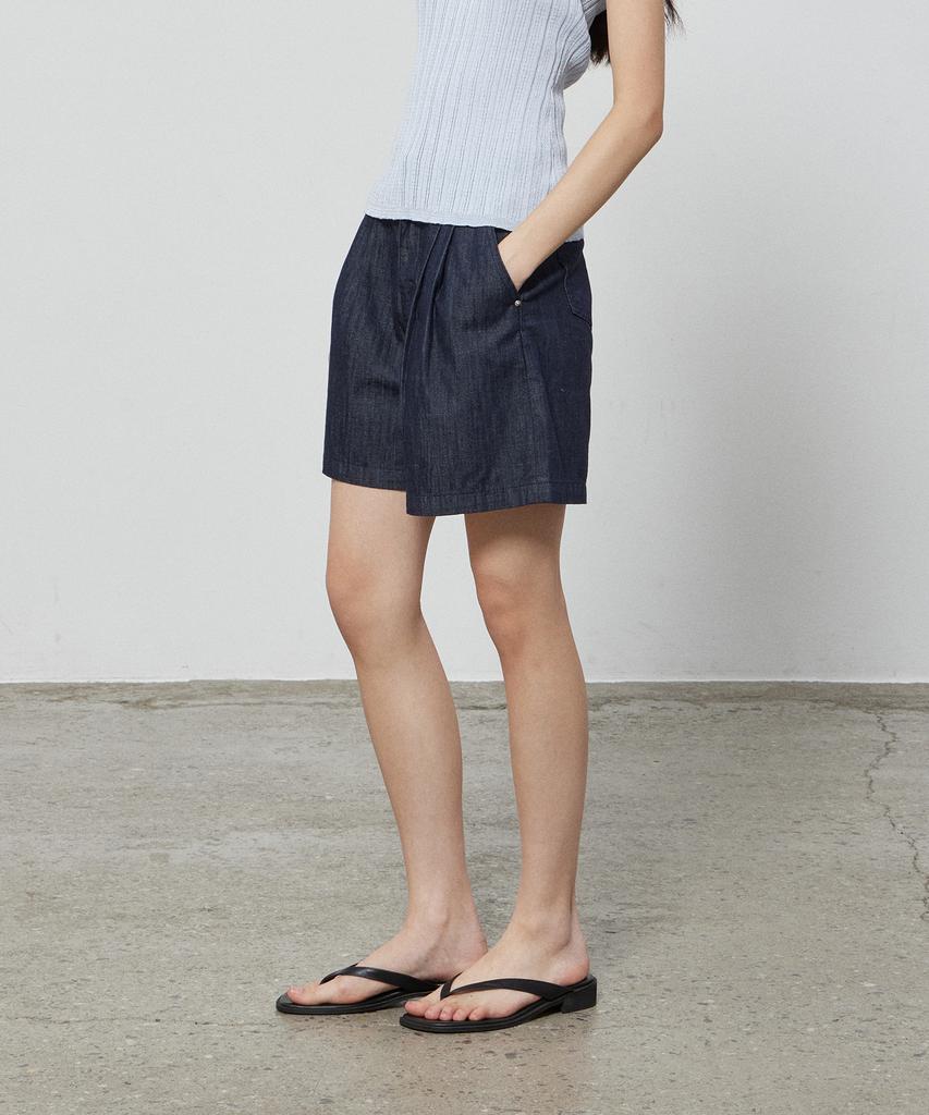 NOTIA Pleats Denim Short - Deep Blue