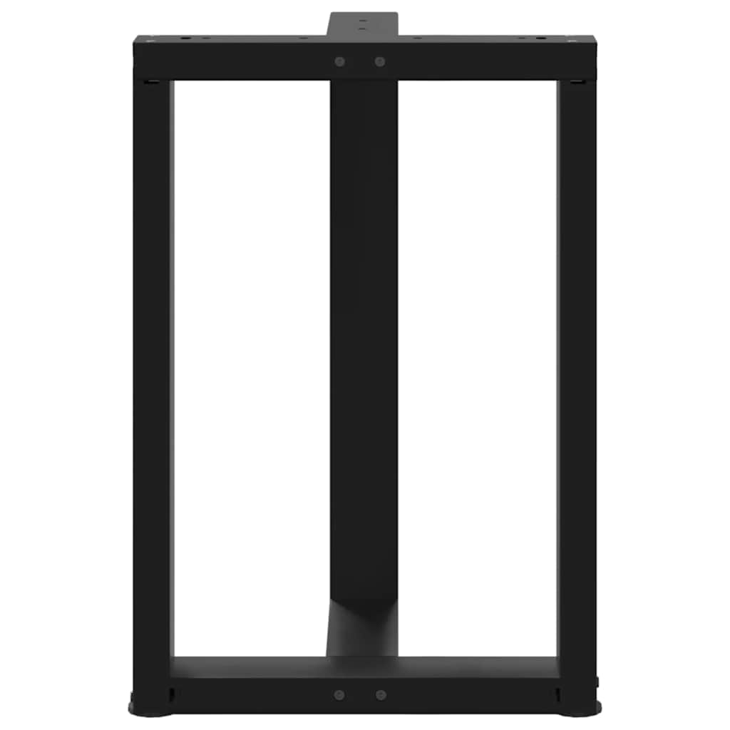 Vidaxl Nogi Do Stołu Jadalnego, 2 Pcs., Czarne, 50X35X(72-73) Cm, Stal