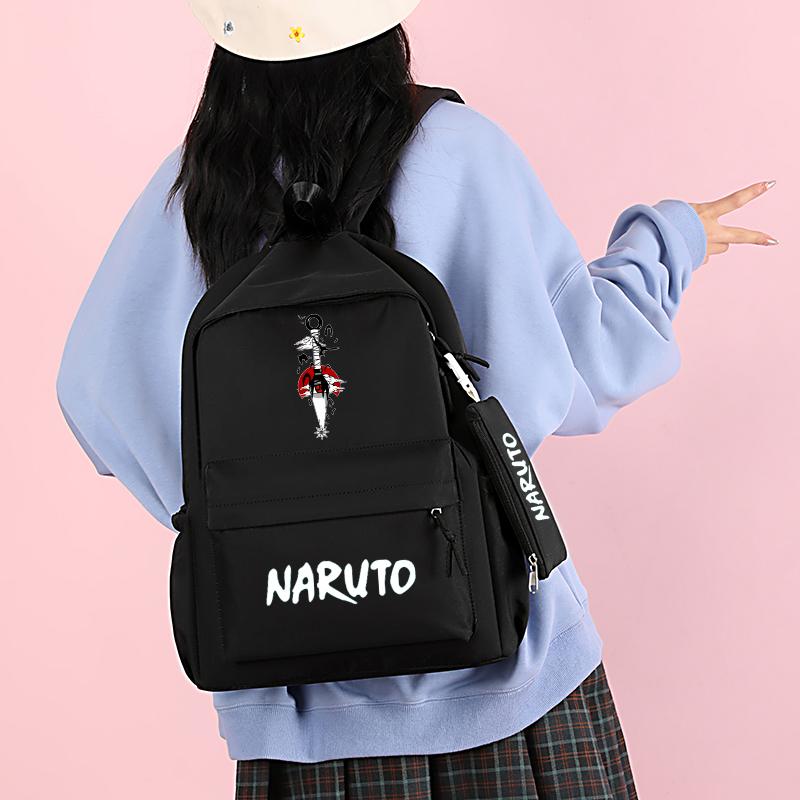 3Pcs/set Anime Naruto Backpack with Lunch Bag for Girl Boy Student Back To School Bookbag Schoolbag Men Women Leisure Travel Bag