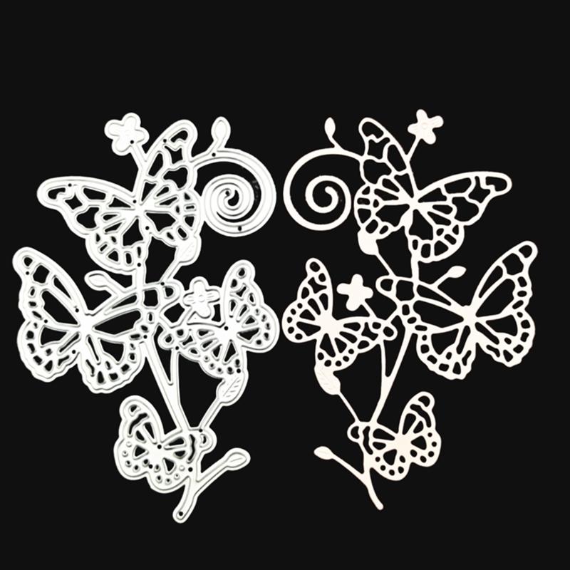 Metalowe Wykrojniki do Cięcia Motylki Stal Węglowa Szablon do Kart Prezentowych Scrapbookingu