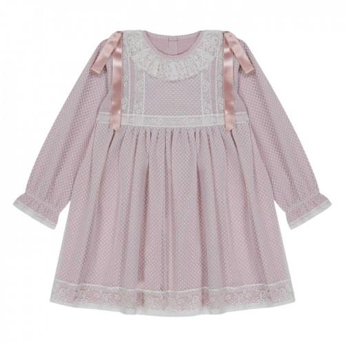 Artesania Granlei Girls Crew Neck Relaxed Fit Long-Sleeved Dress