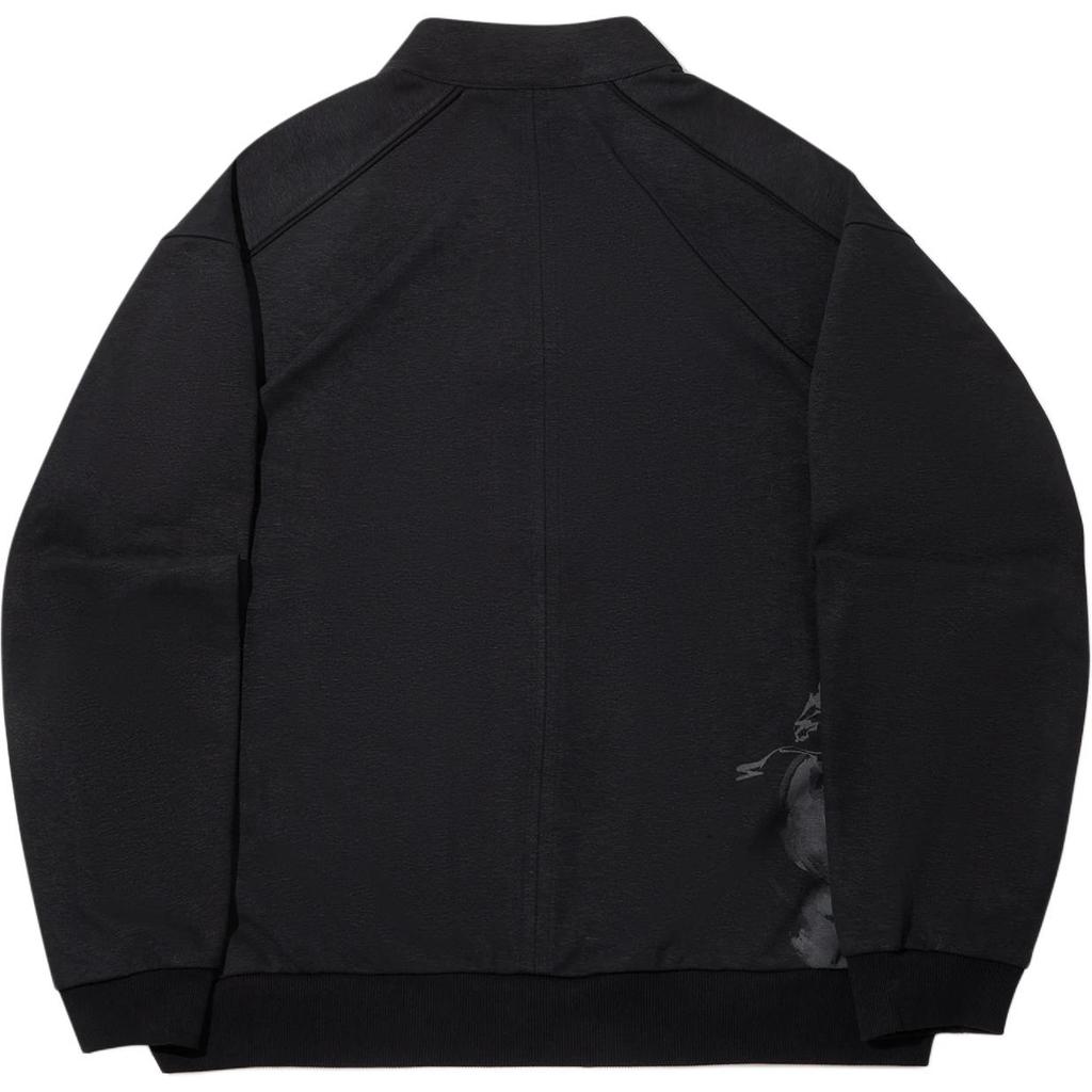 Li Ning Serie Kung Fu Cuello Alto Cremallera Suave Holgada Versátil Cárdigan Sudadera Hombre sudadera AWDW201-2