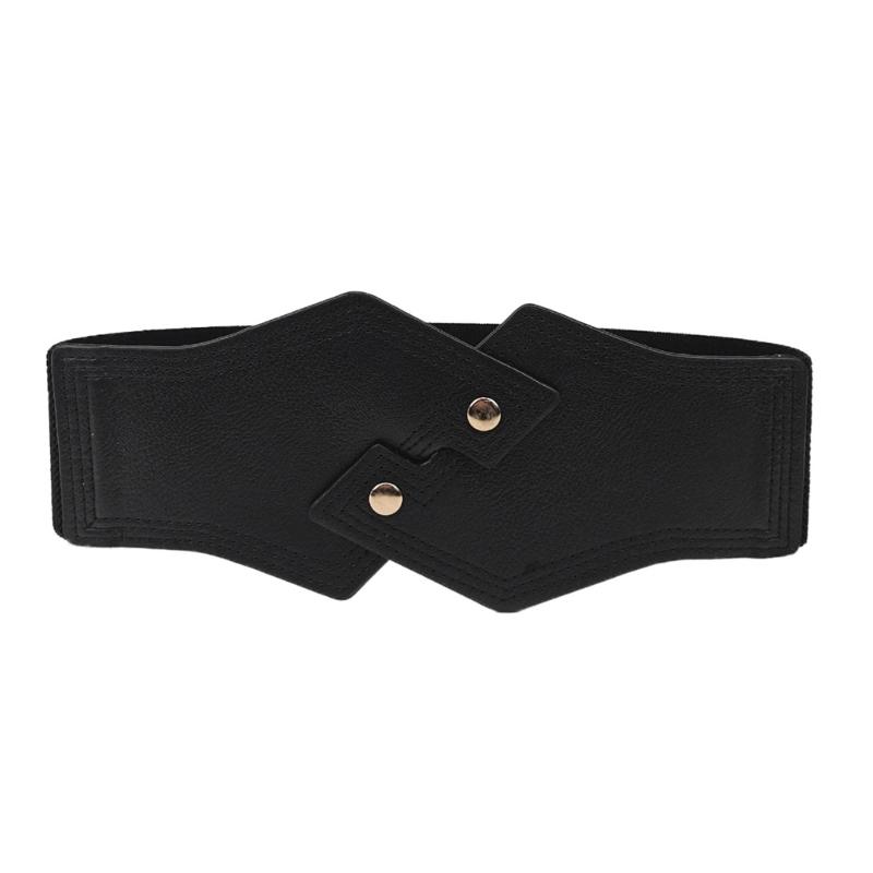 

Women’s Elastic Wide Belt Adjustable Waist Cincher for Shirt Dress Skirt Office Party Outfit Waist Cummerbund Accessory 1 чорний