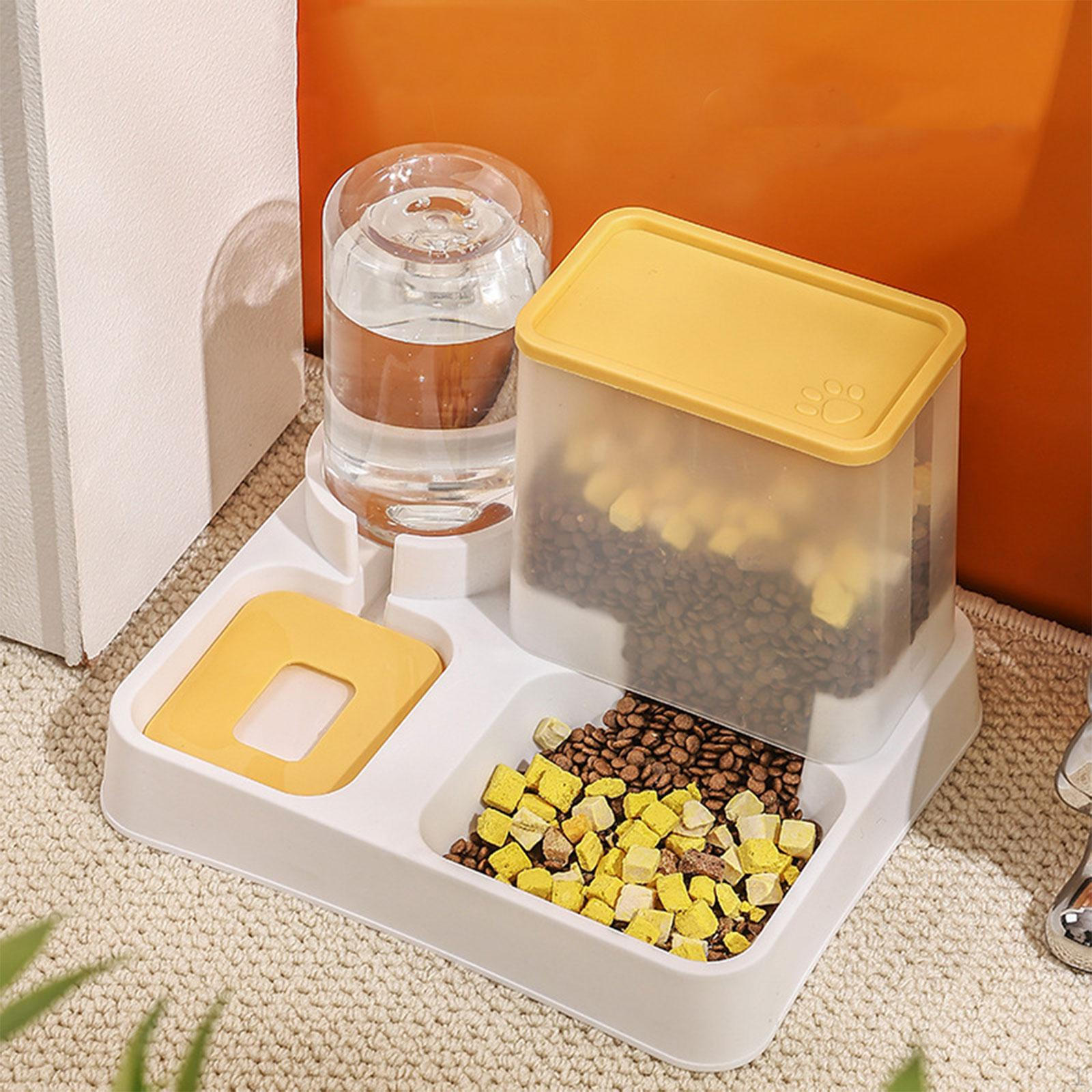 

Automatic Dog Cat Feeder 2 in 1 and Water Dispenser Self Dispensing Portable Large Capacity